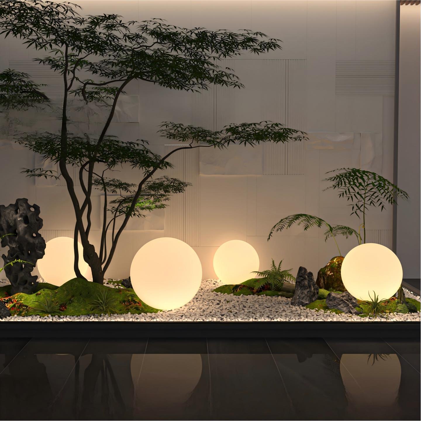 Lampes sphériques, lampadaires de jardin, éclairage public, éclairage paysager, éclairage décoratif